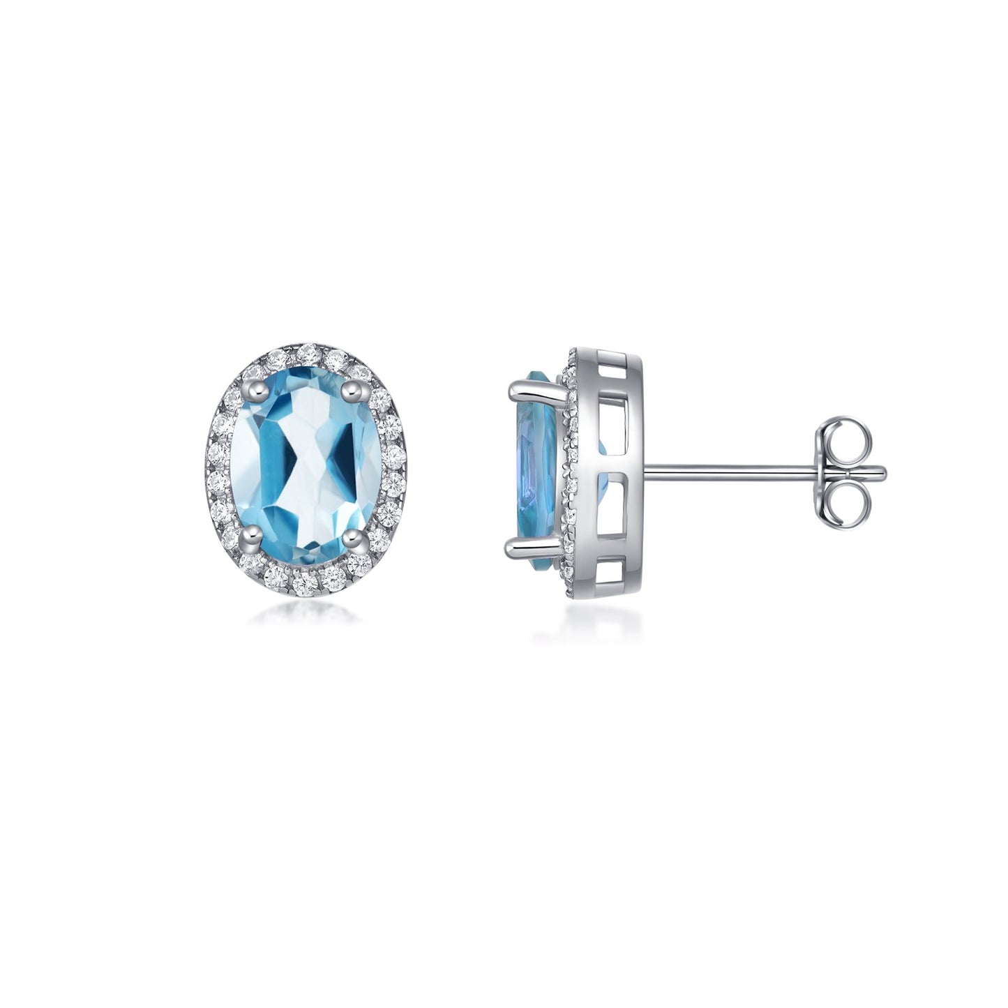 Nature Aquamarine Earrings at Kalosgem