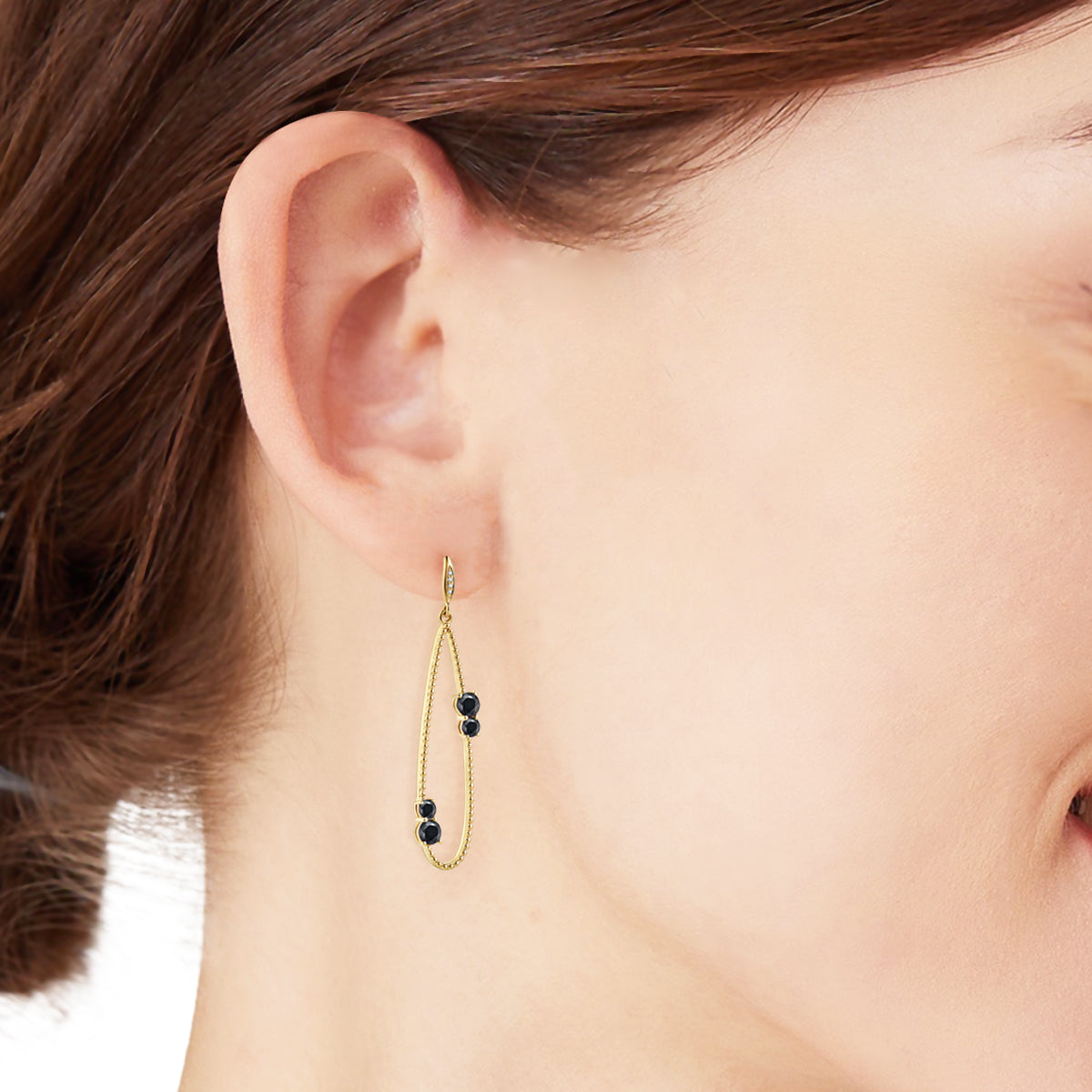 Nature Black Sapphire Earrings