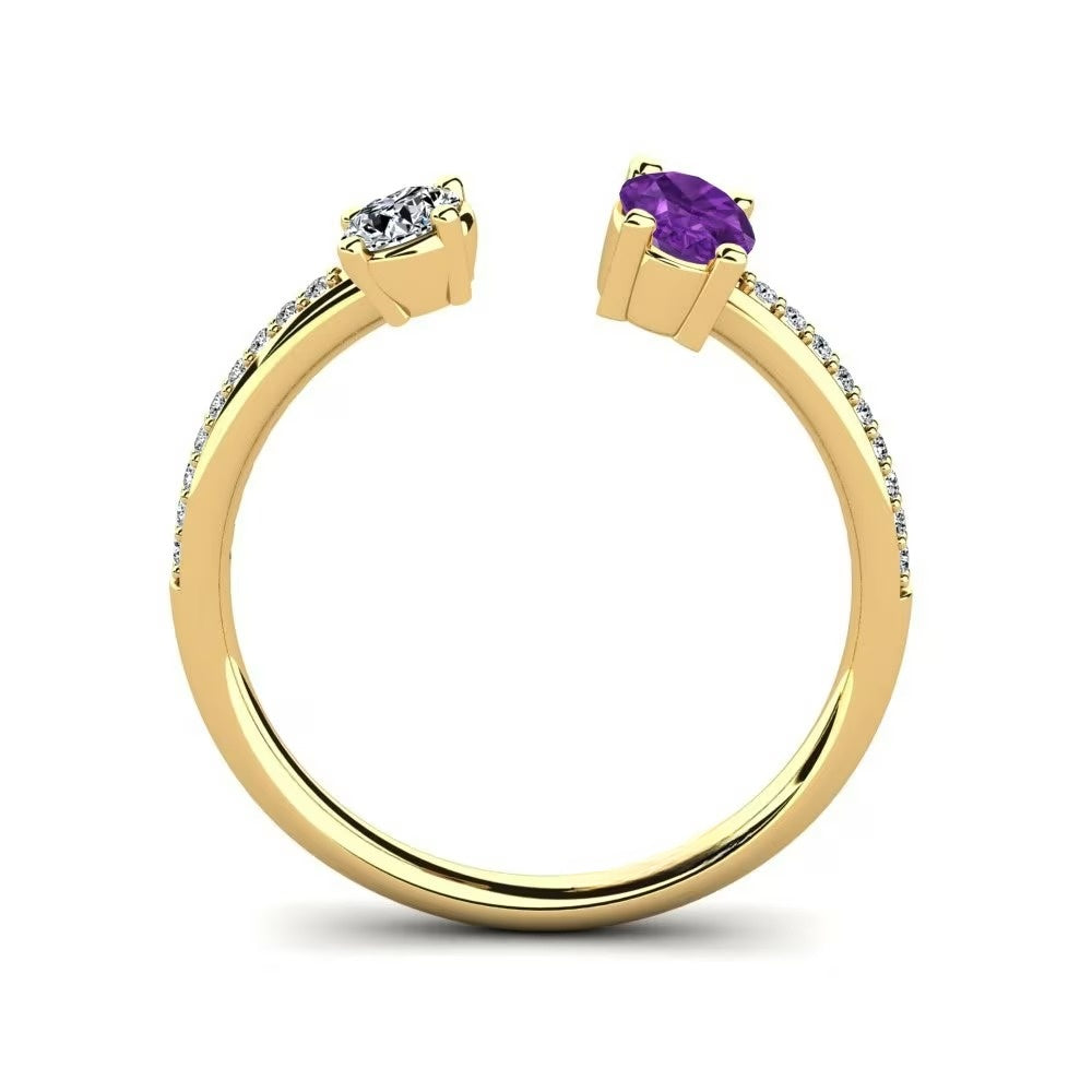 Toi Et Toi Nature Amethyst Ring