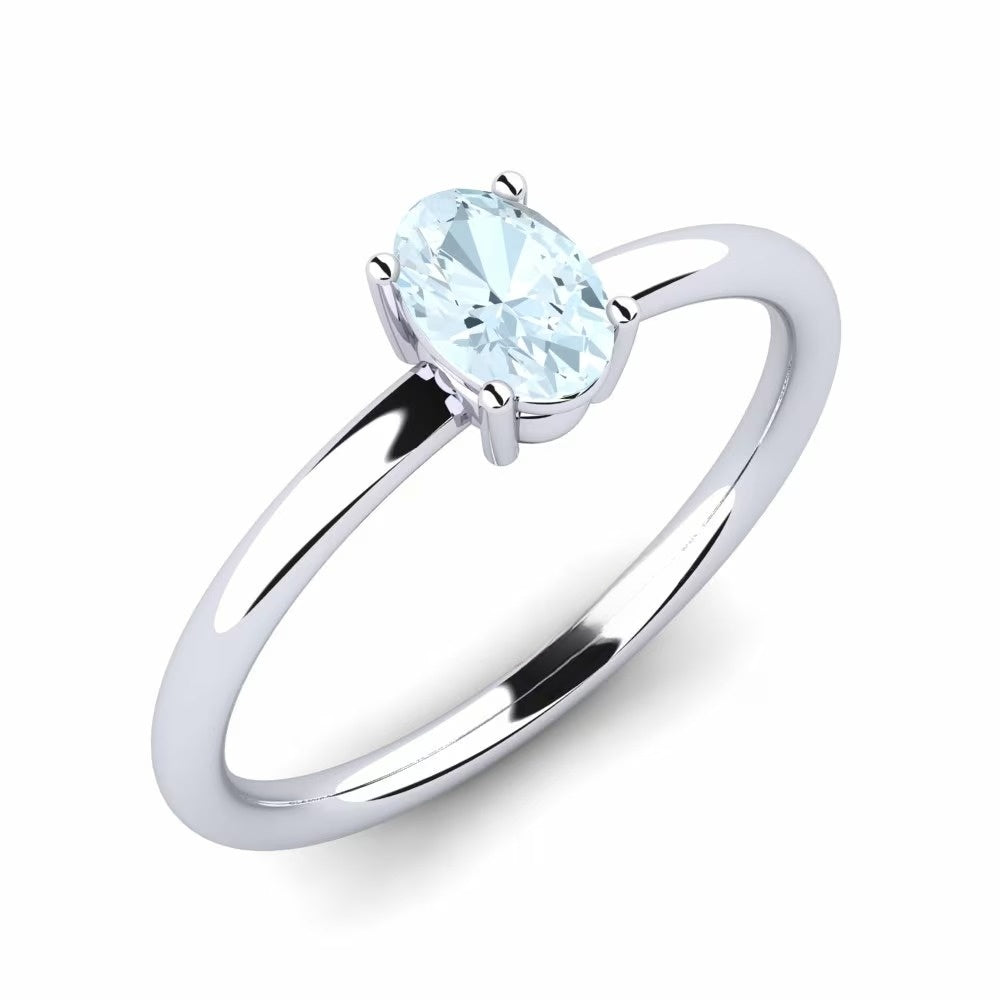 Nature Solitaire Nature Aquamarine Ring