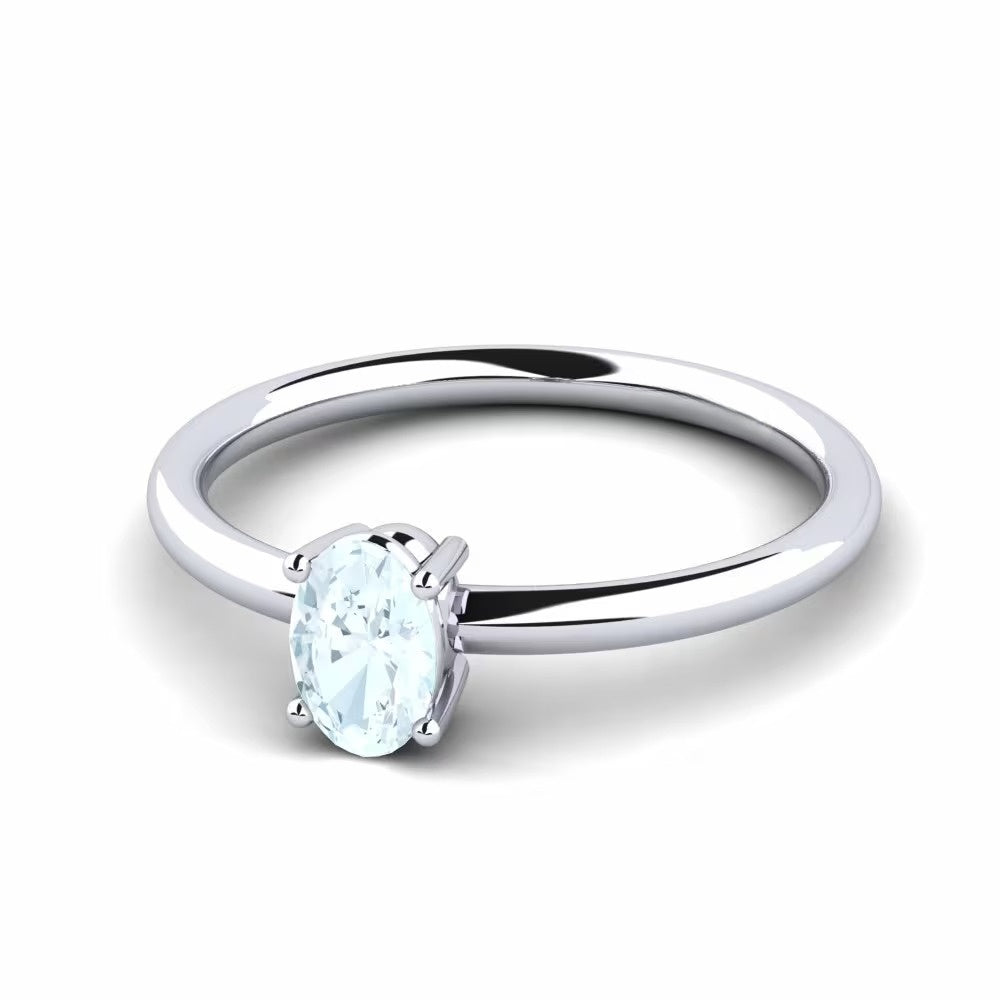 Nature Solitaire Nature Aquamarine Ring