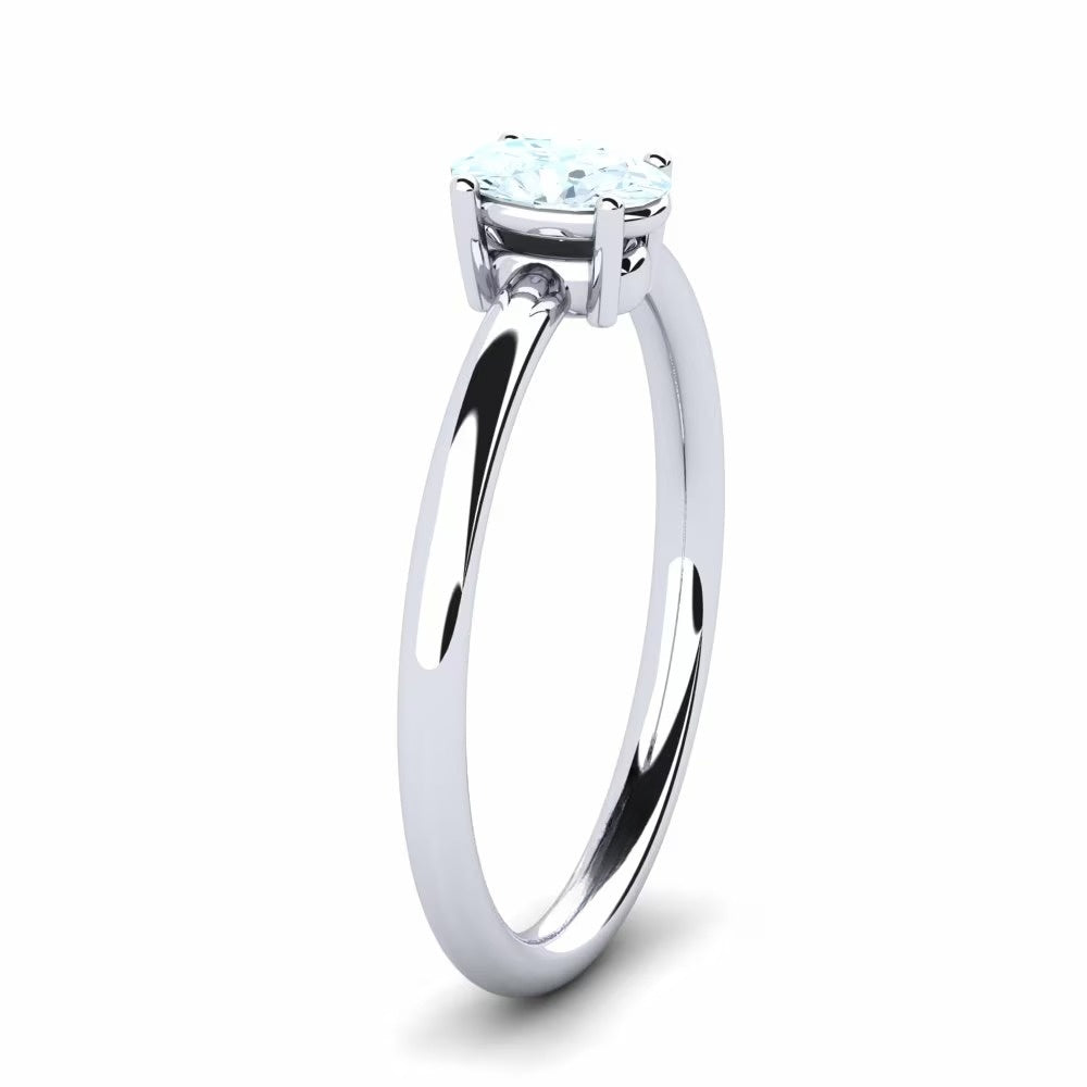 Nature Solitaire Nature Aquamarine Ring