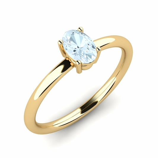 Nature Solitaire Nature Aquamarine Ring