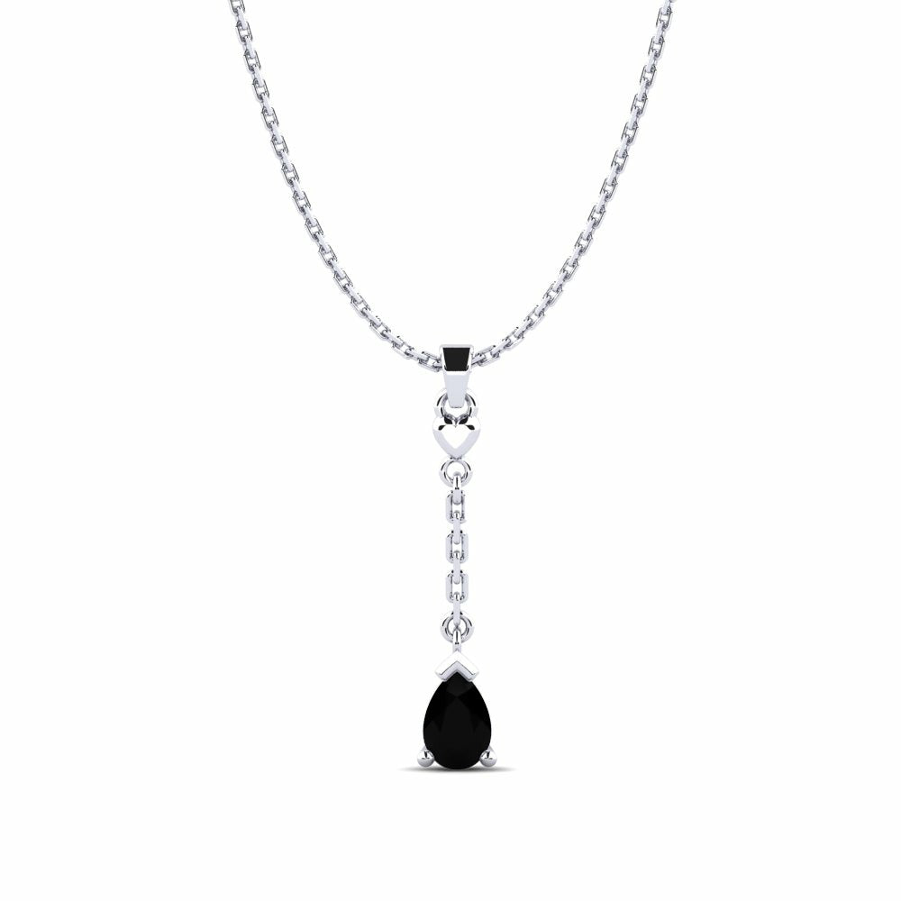 Nature Black Sapphire Long Necklace