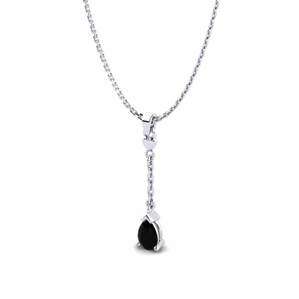 Nature Black Sapphire Long Necklace