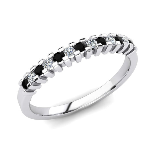 Nature Black Sapphire black-and-white contrast Band