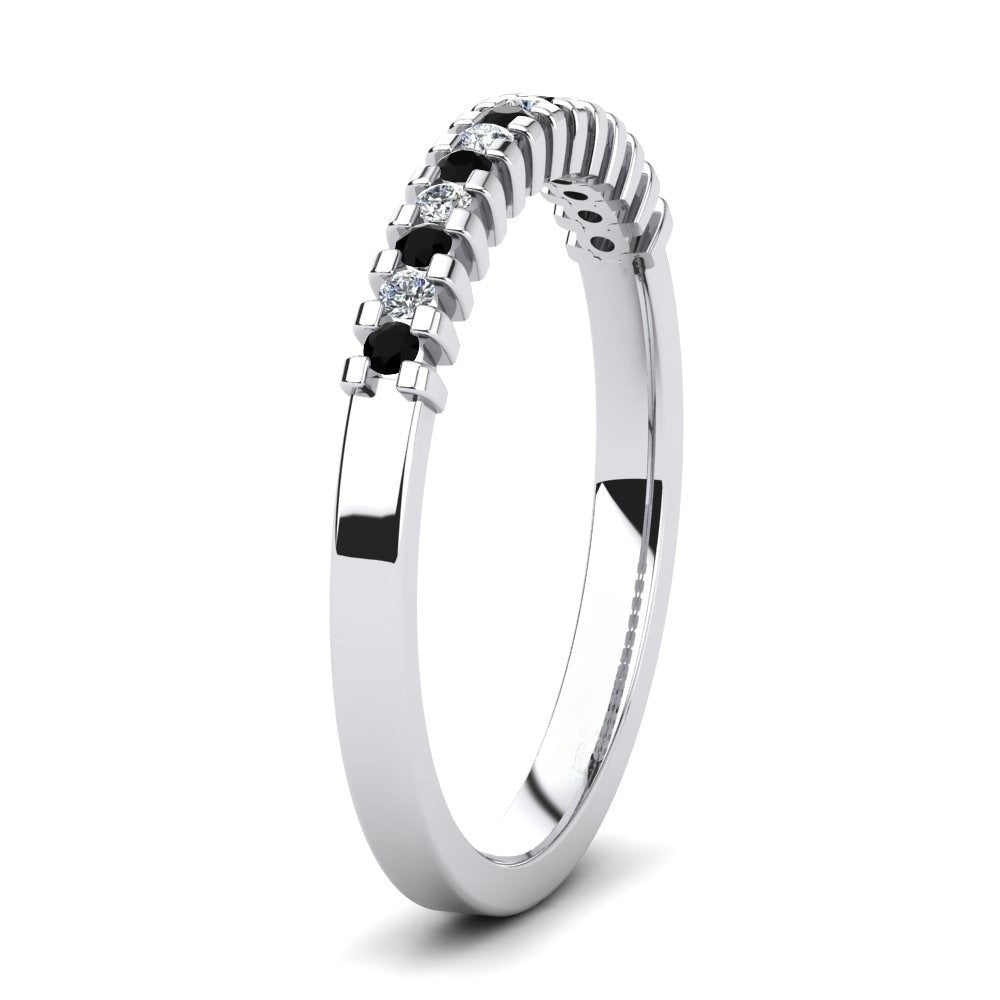 Nature Black Sapphire black-and-white contrast Band