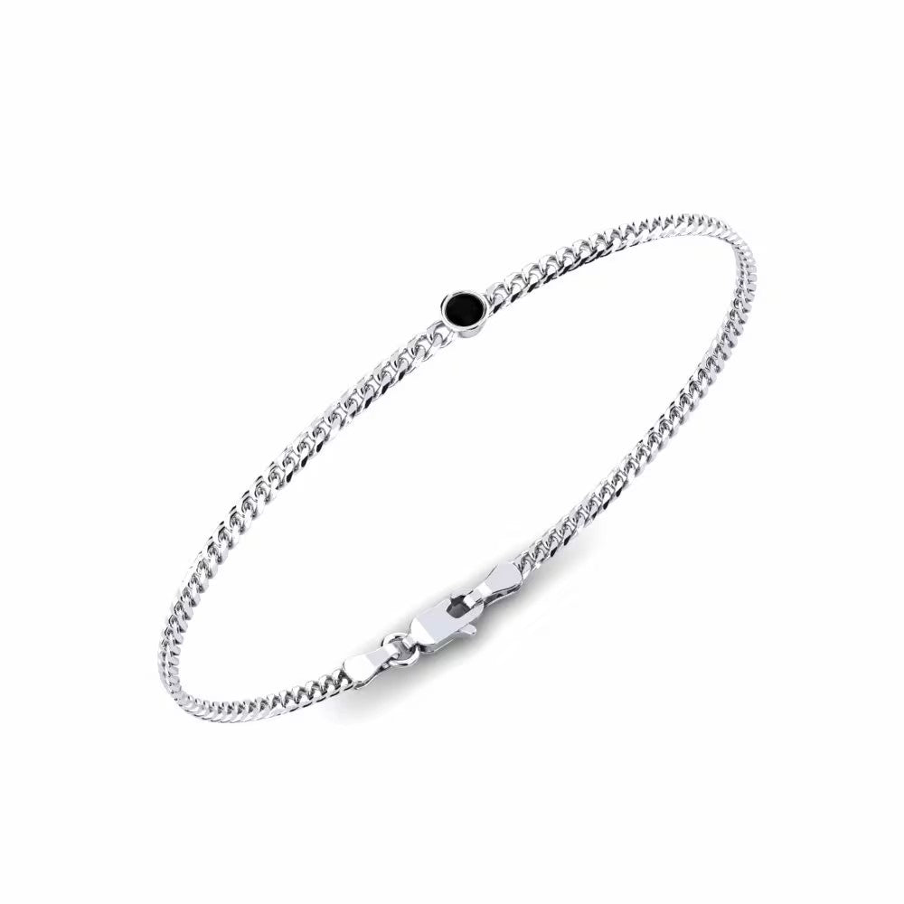 Nature Black Sapphire Bracelet 3.0 mm