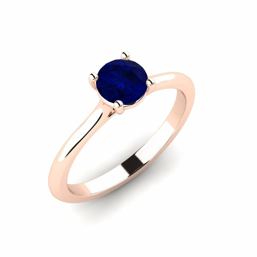 Nature Sapphire Classic Four-Prong Setting Solitaire Ring