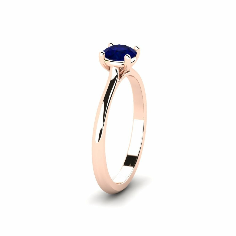 Nature Sapphire Classic Four-Prong Setting Solitaire Ring