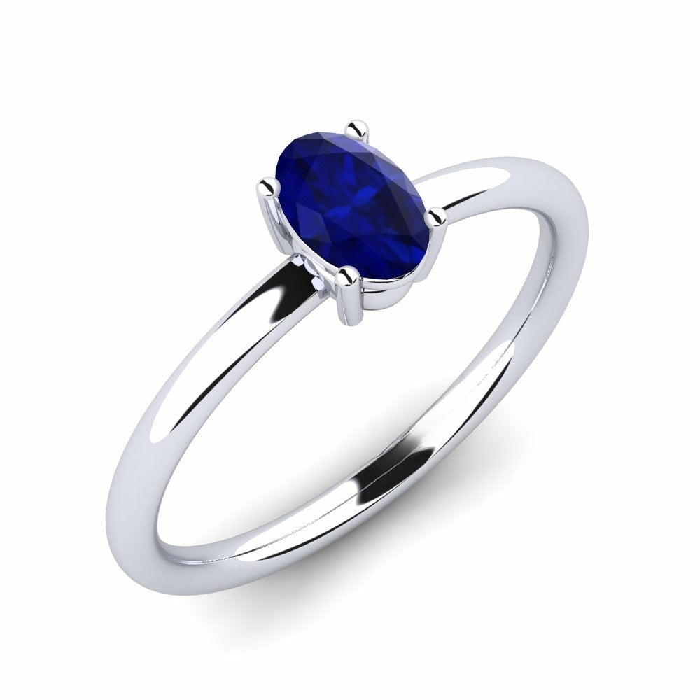 Nature Solitaire Sapphire Ring