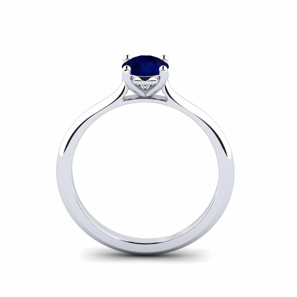 Nature Sapphire Classic Four-Prong Setting Solitaire Ring