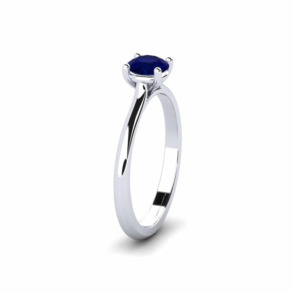 Nature Sapphire Classic Four-Prong Setting Solitaire Ring