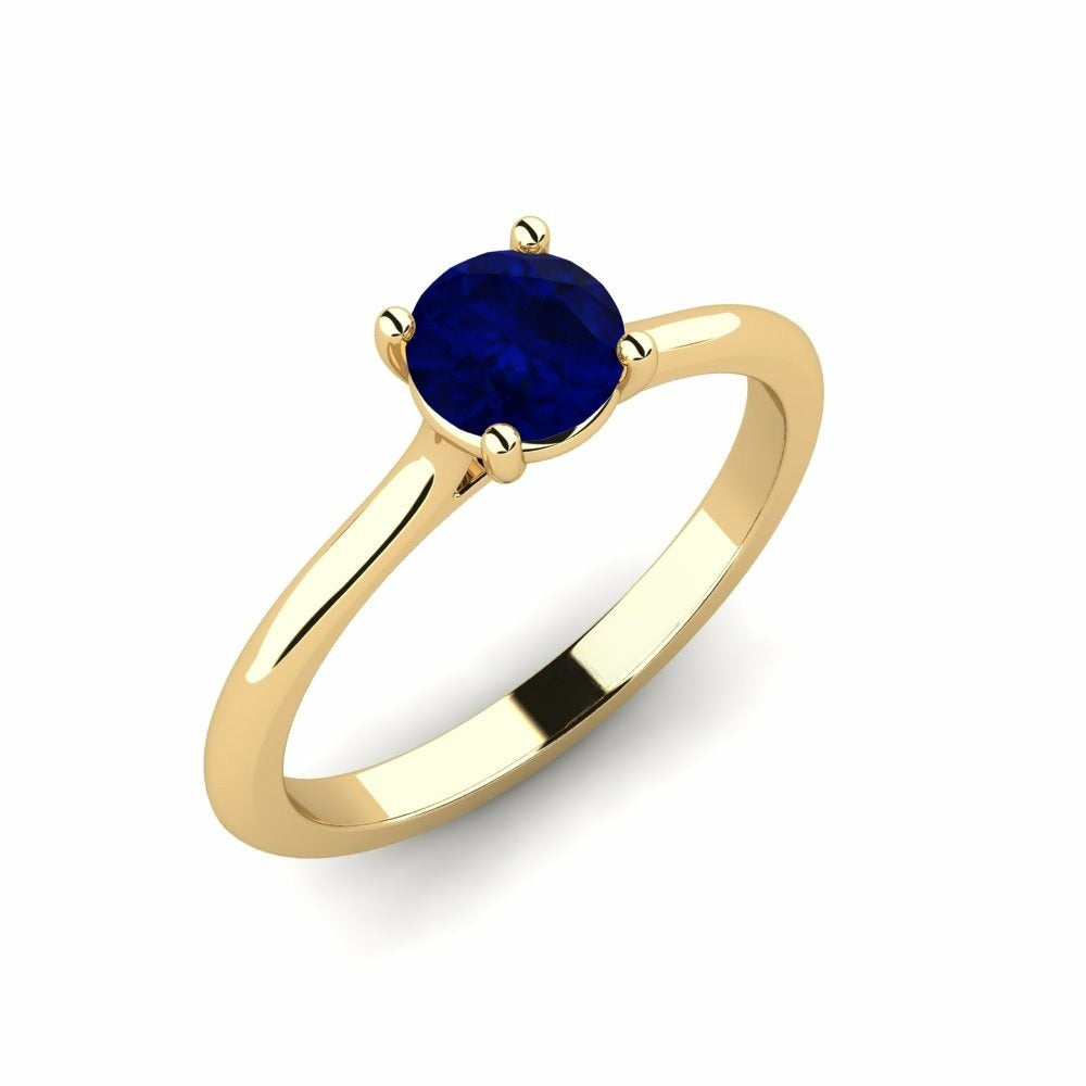 Nature Sapphire Classic Four-Prong Setting Solitaire Ring