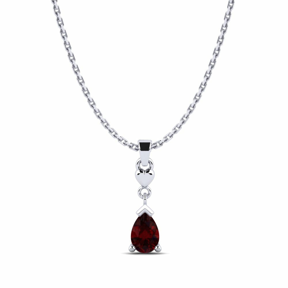 Nature Gemstone Pendant Nature Garnet Pear Shape