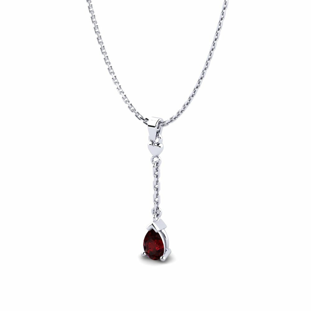 Nature Garnet Long Necklace