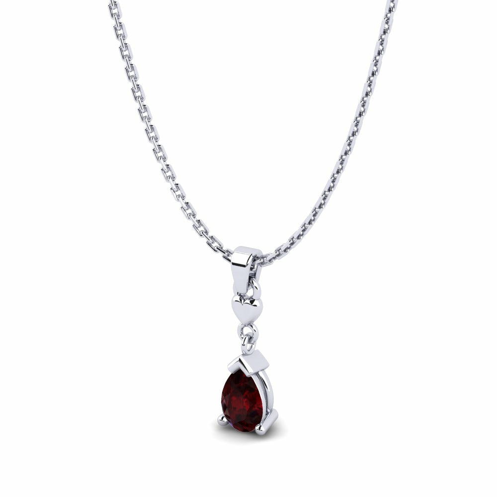 Nature Gemstone Pendant Nature Garnet Pear Shape