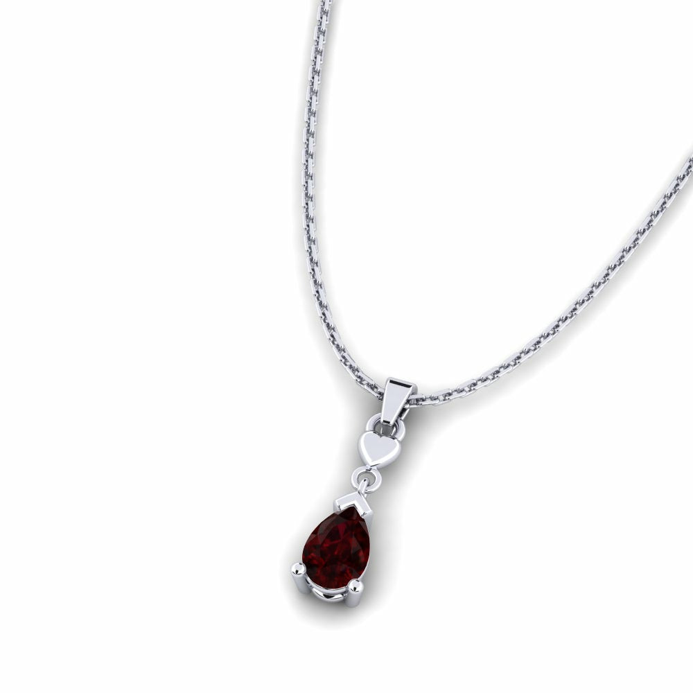 Nature Gemstone Pendant Nature Garnet Pear Shape