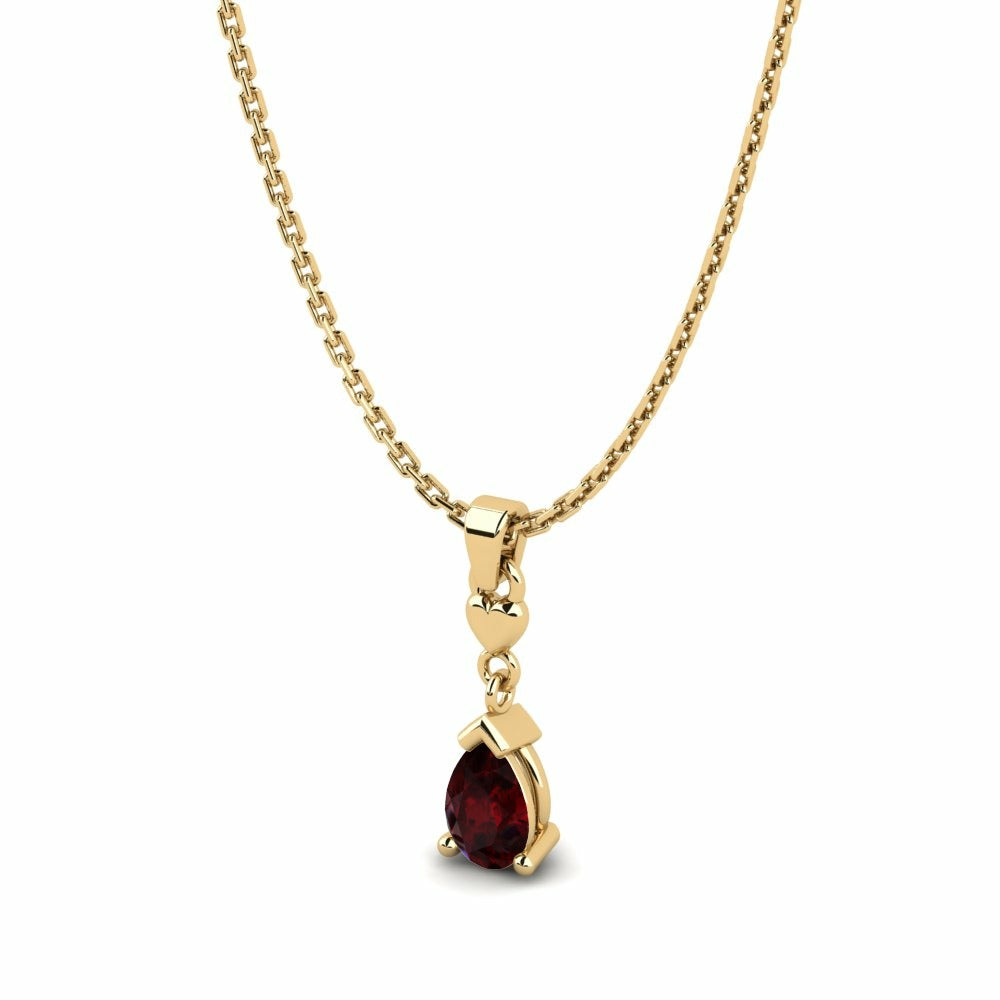 Nature Gemstone Pendant Nature Garnet Pear Shape