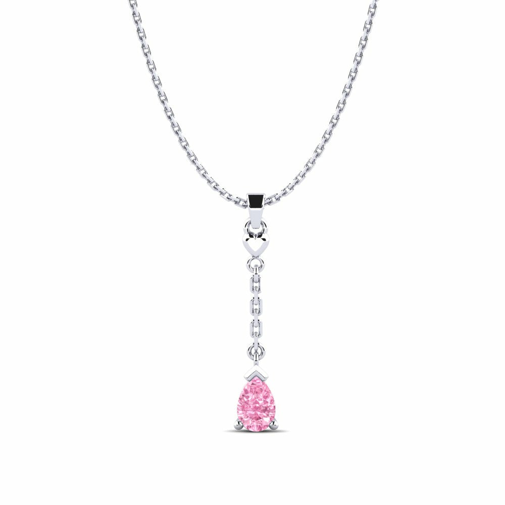 Nature Pink Sapphire Long Necklace