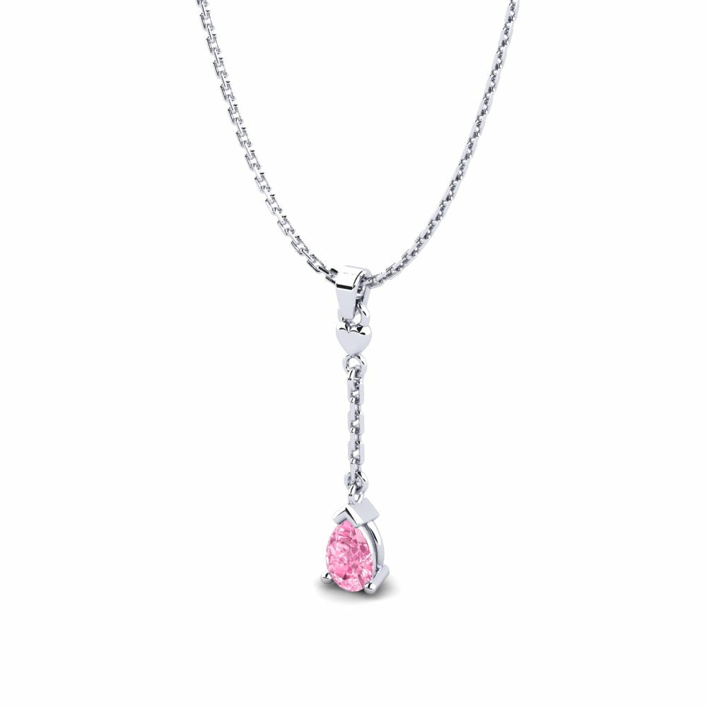 Nature Pink Sapphire Long Necklace