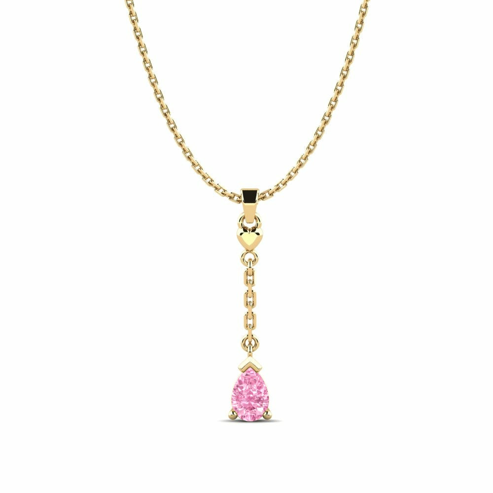 Nature Pink Sapphire Long Necklace