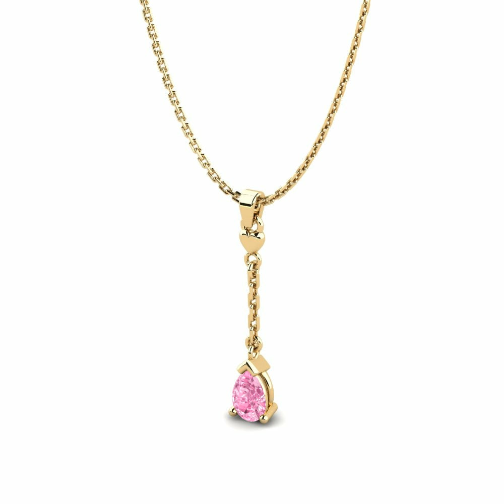 Nature Pink Sapphire Long Necklace