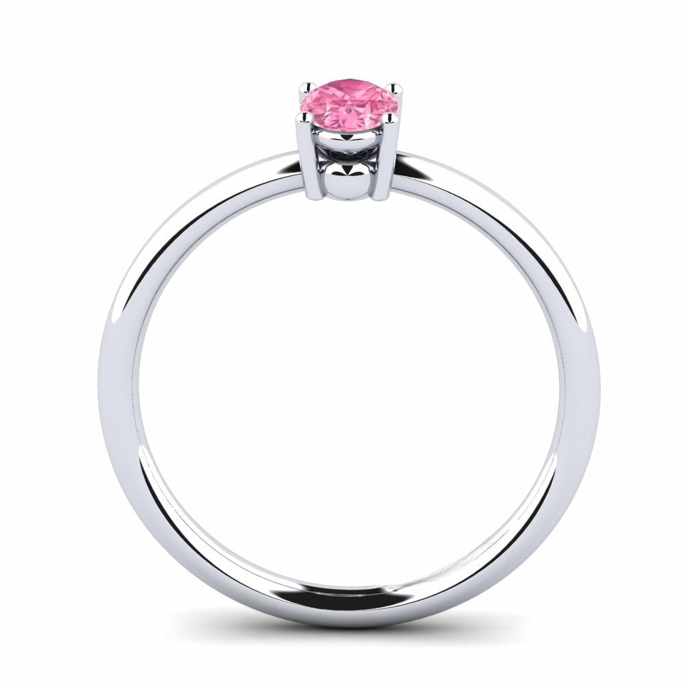 Nature Solitaire  Pink Sapphire Ring