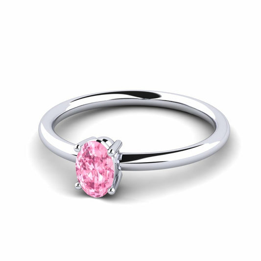 Nature Solitaire  Pink Sapphire Ring