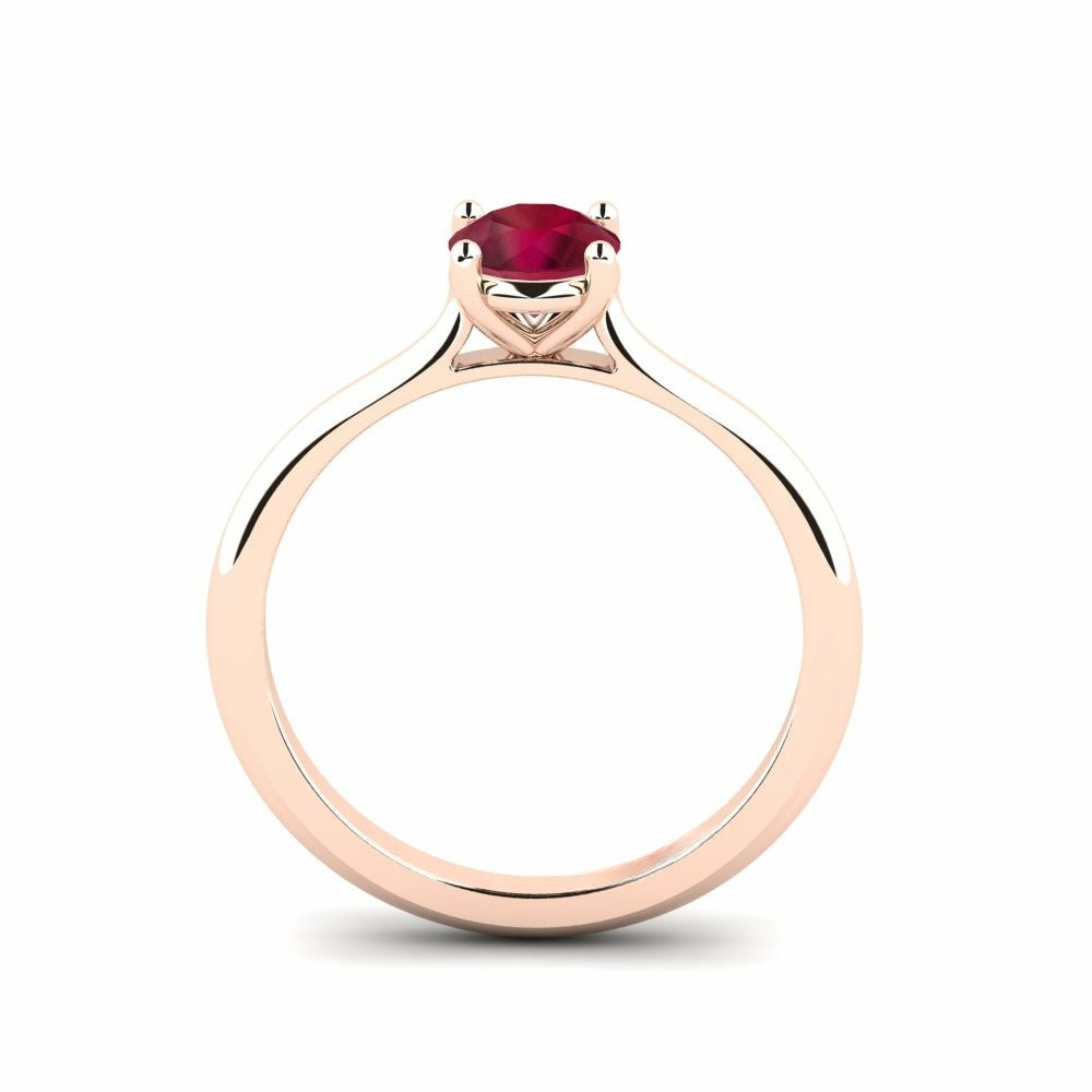 Nature Ruby Classic Four-Prong Setting Solitaire Ring