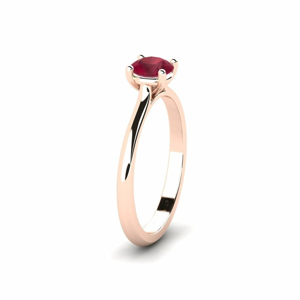 Nature Ruby Classic Four-Prong Setting Solitaire Ring