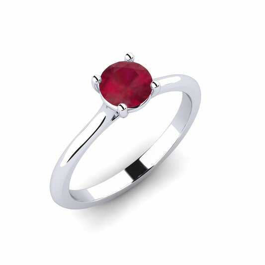 Nature Ruby Classic Four-Prong Setting Solitaire Ring