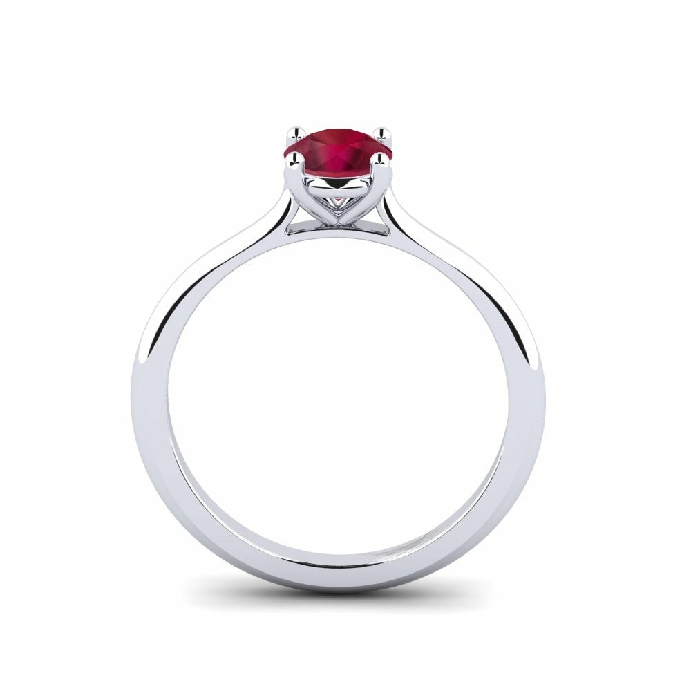 Nature Ruby Classic Four-Prong Setting Solitaire Ring