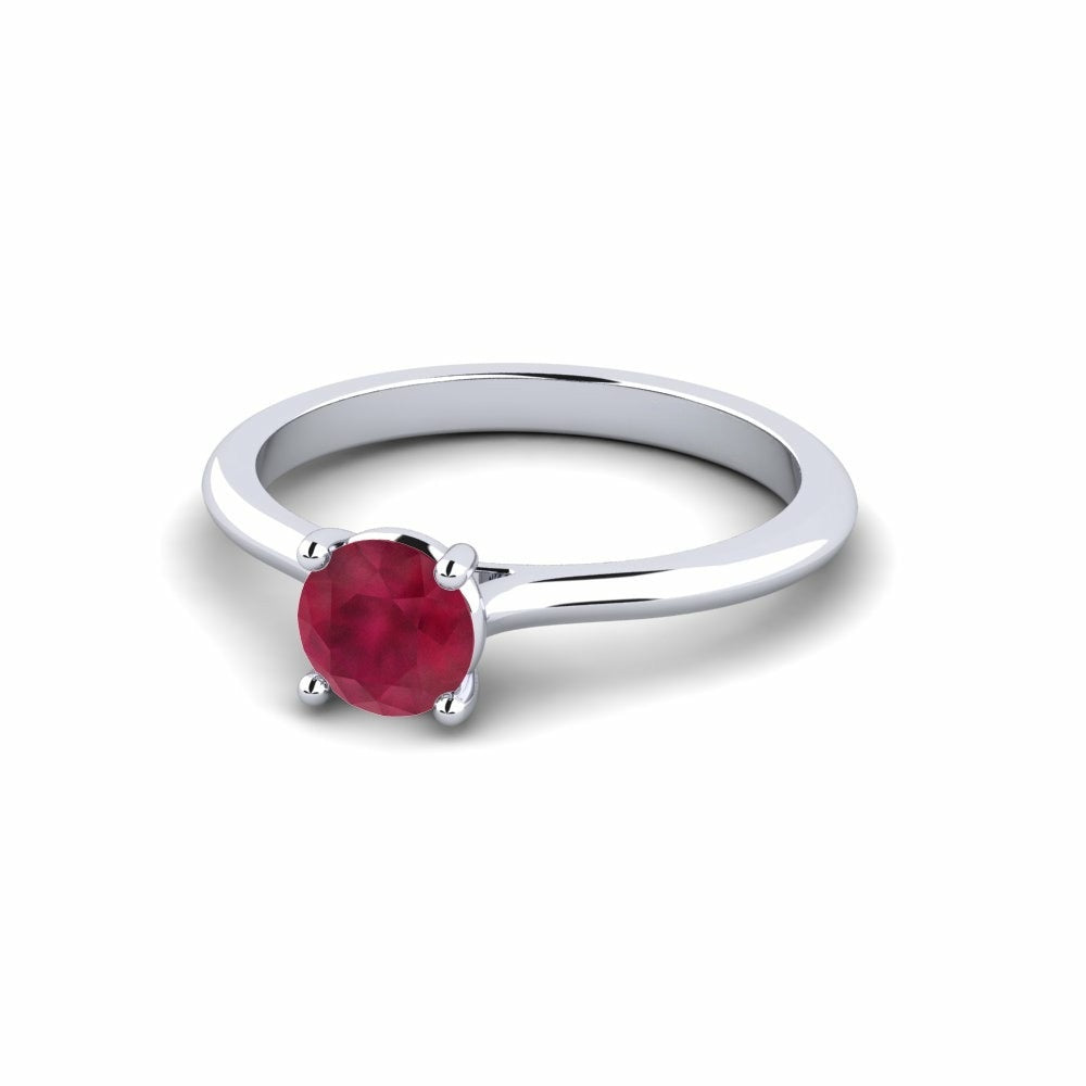 Nature Ruby Classic Four-Prong Setting Solitaire Ring