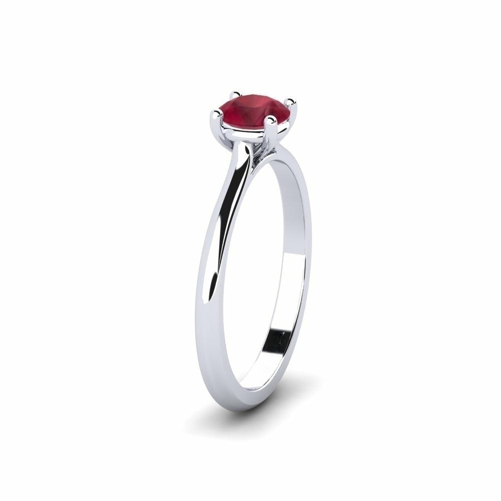 Nature Ruby Classic Four-Prong Setting Solitaire Ring