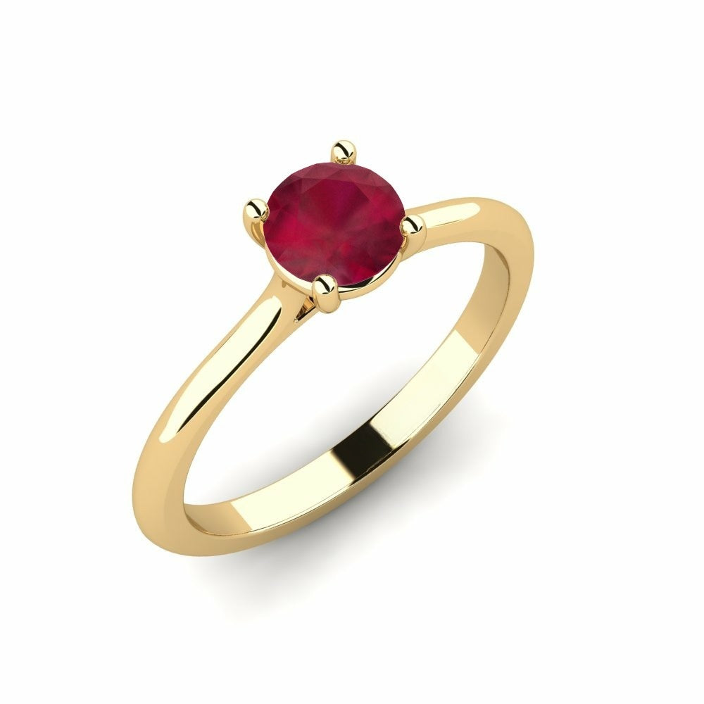 Nature Ruby Classic Four-Prong Setting Solitaire Ring