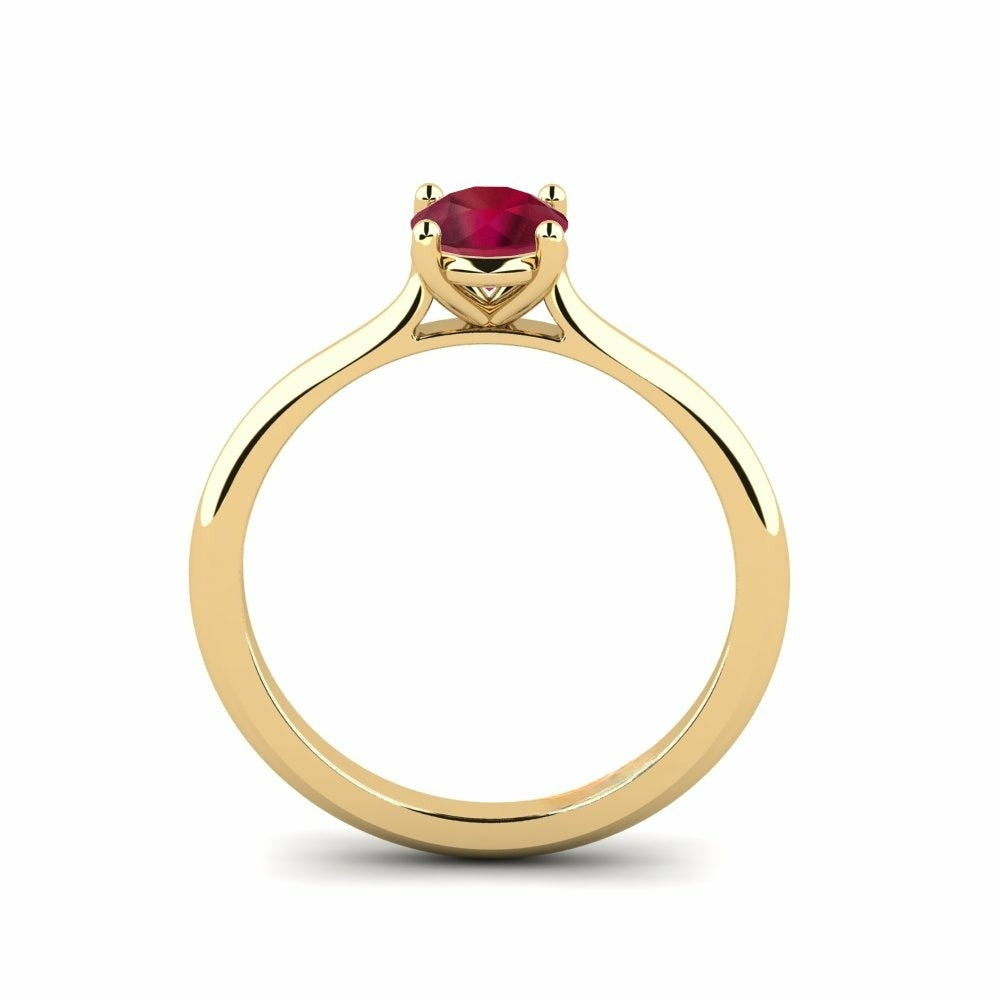 Nature Ruby Classic Four-Prong Setting Solitaire Ring