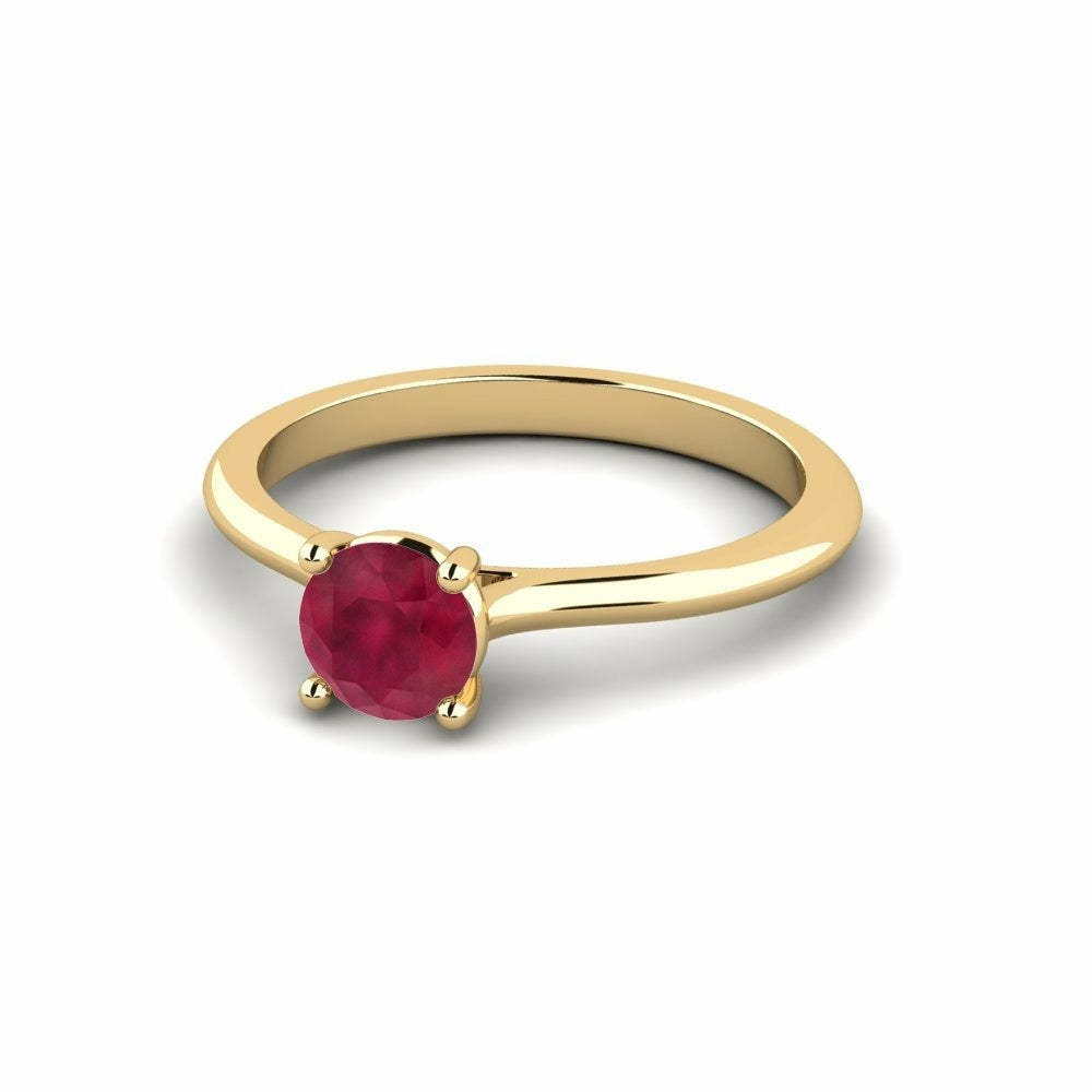 Nature Ruby Classic Four-Prong Setting Solitaire Ring