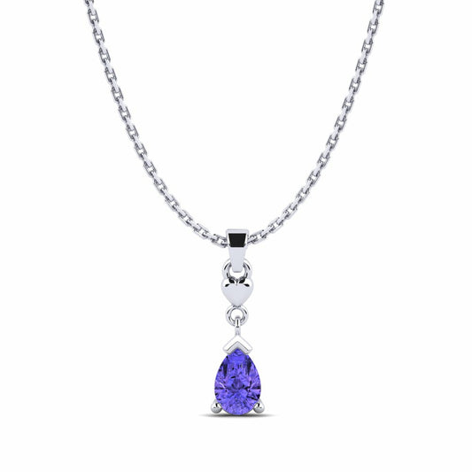 Nature Gemstone Pendant Nature Tanzanite Pear Shape