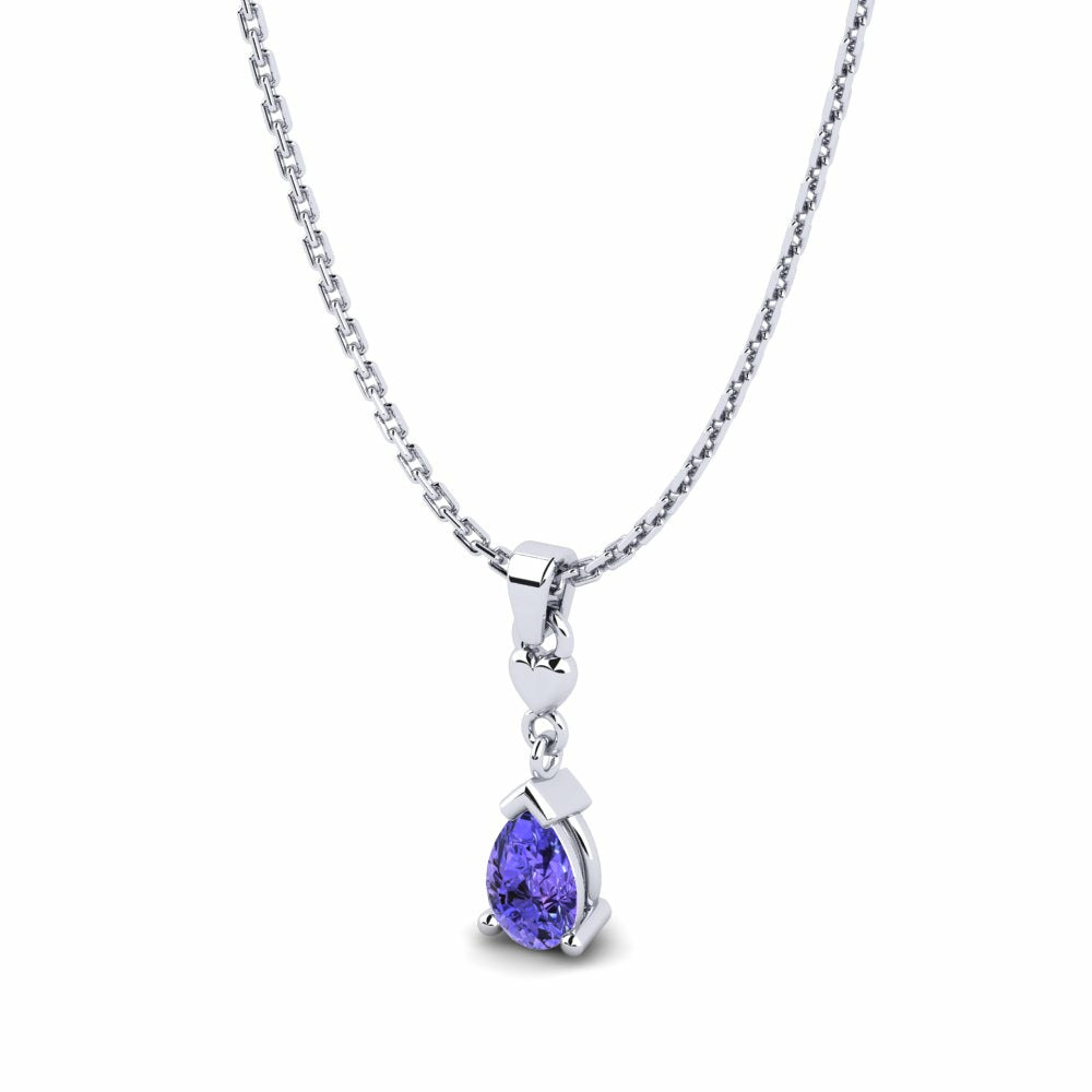 Nature Gemstone Pendant Nature Tanzanite Pear Shape