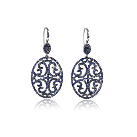 2.347Ct Blue Sapphire Earrings