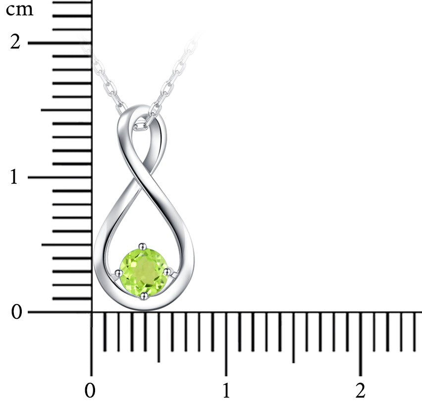 Nature Peridot Pendant Infinity