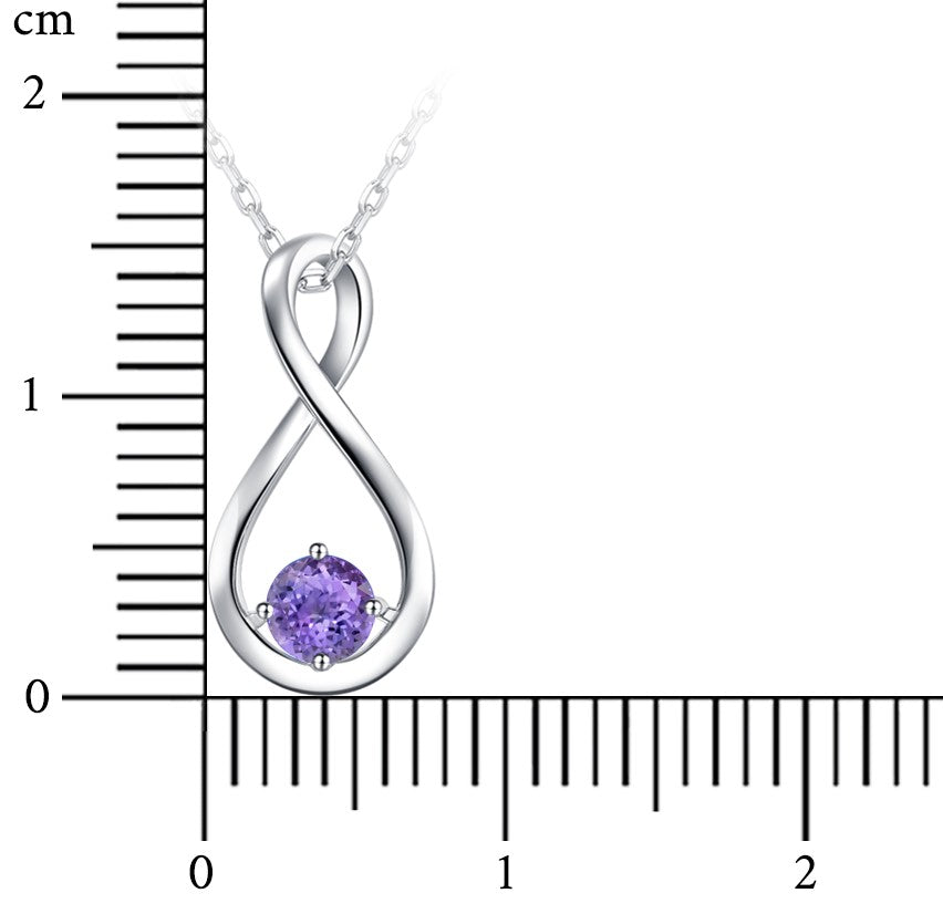 Nature Tanzanite Infinity Pendant