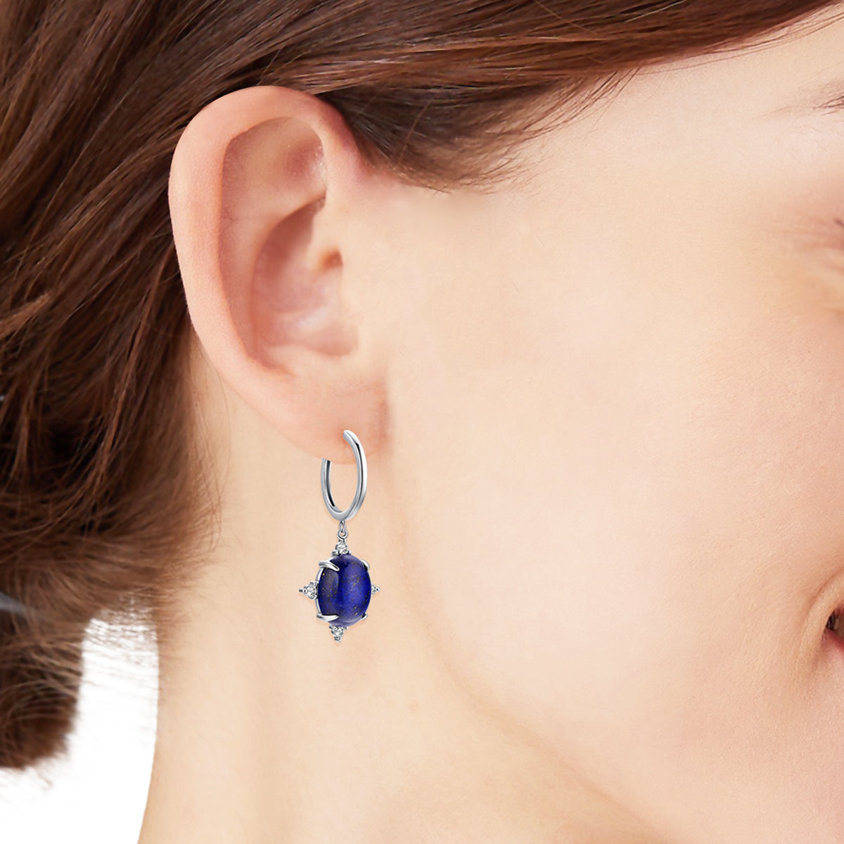 Nature Lapis lazuli Dangle Earrings