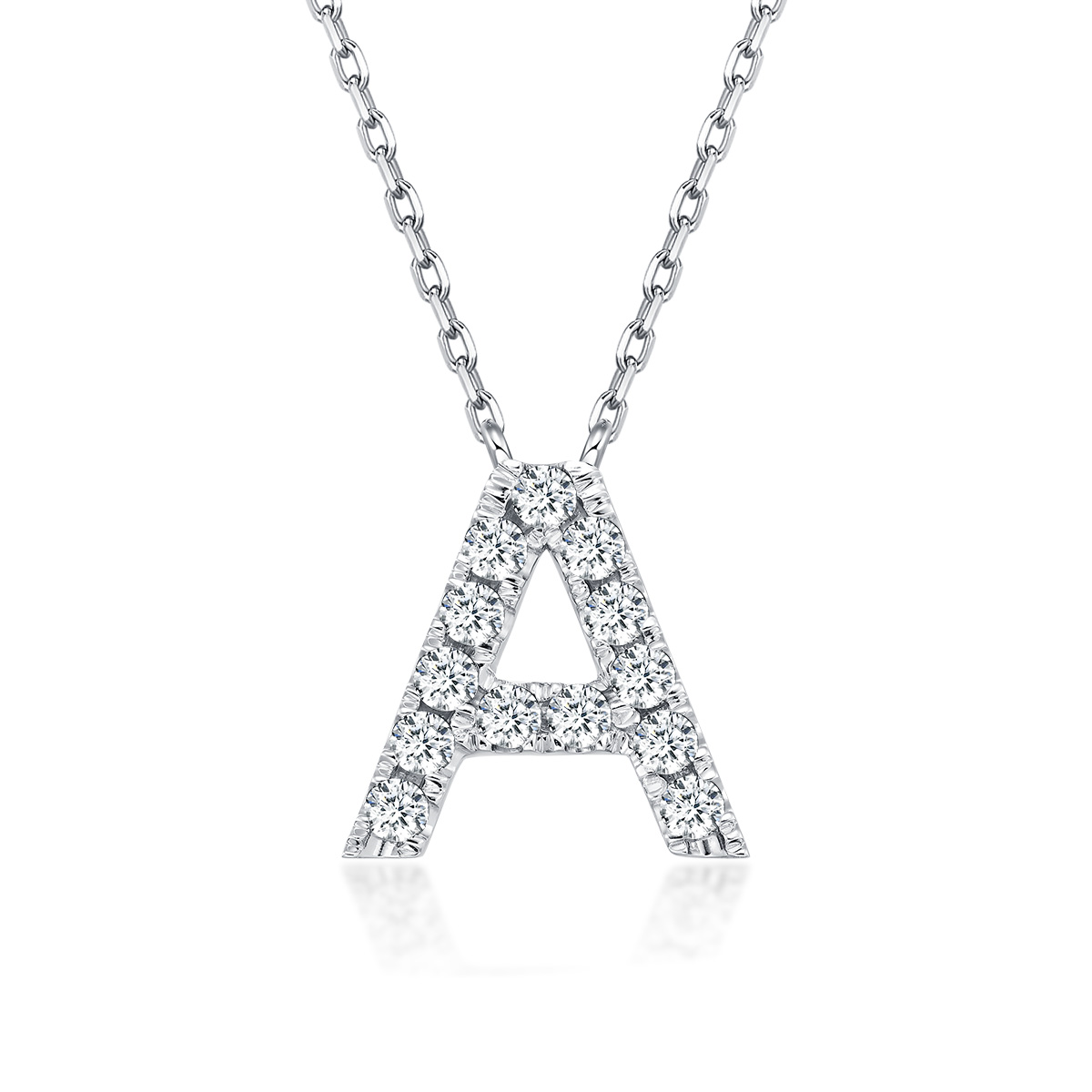 Initial Diamond Necklace - A