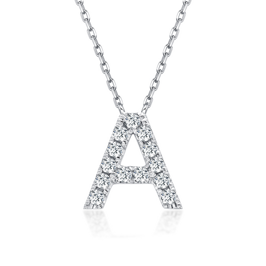 Initial Diamond Necklace - A