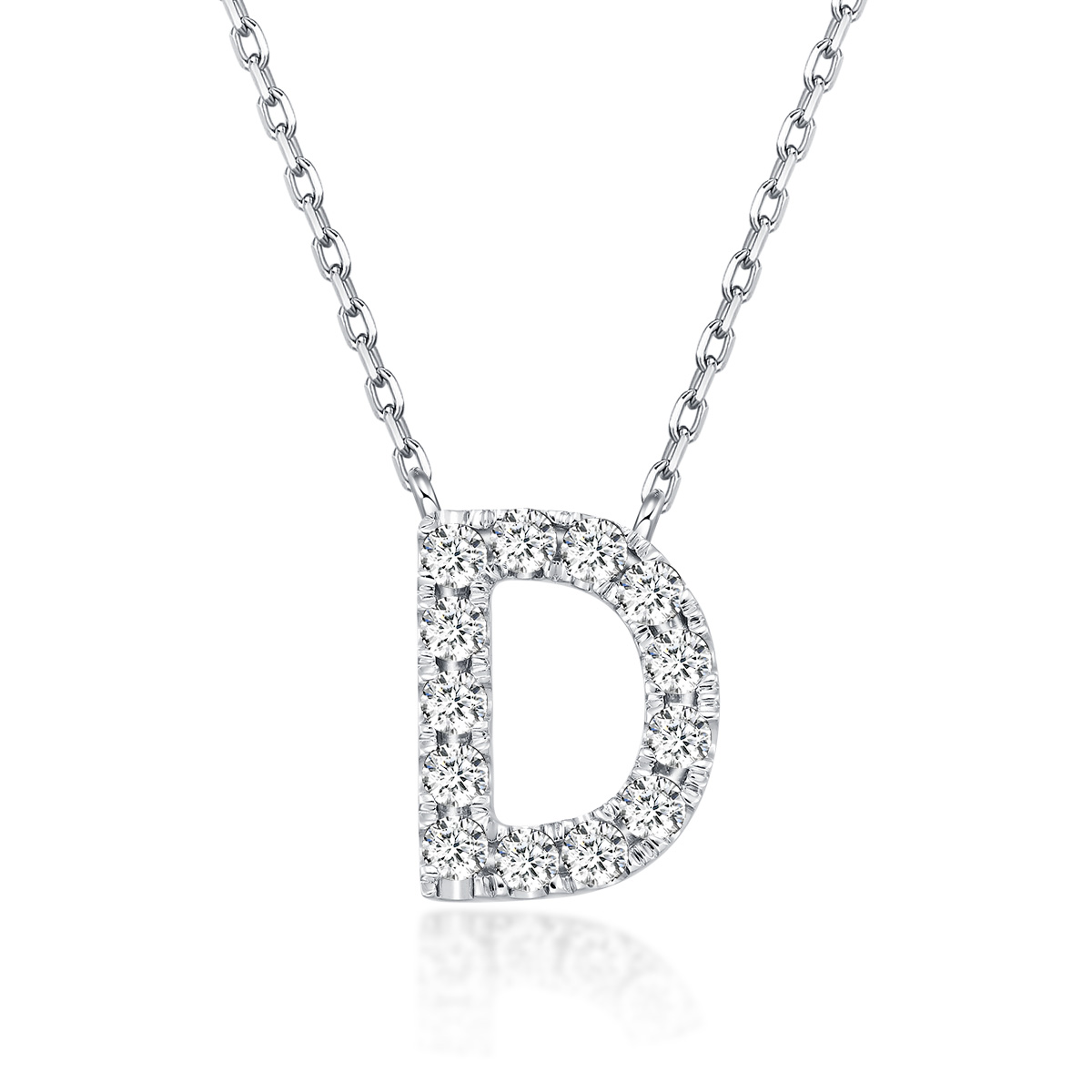 Initial Diamond Necklace - D