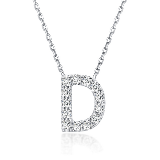 Initial Diamond Necklace - D