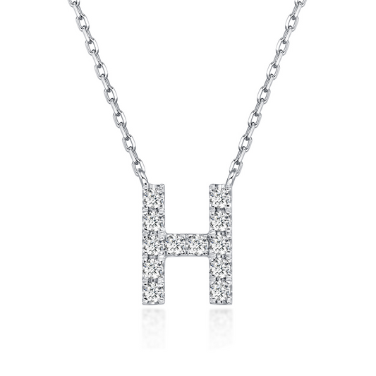 Initial Diamond Necklace - H