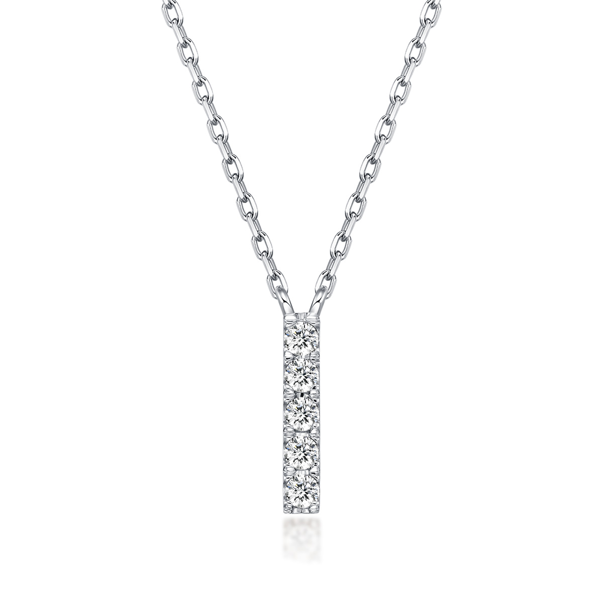 Initial Diamond Necklace - I